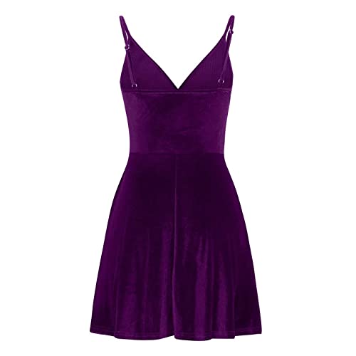 Women's Wrap Dress Summer Beach Evening Party Sexy Low Cut V Neck Mini Gowns Dress Maxi Halter Top Casual