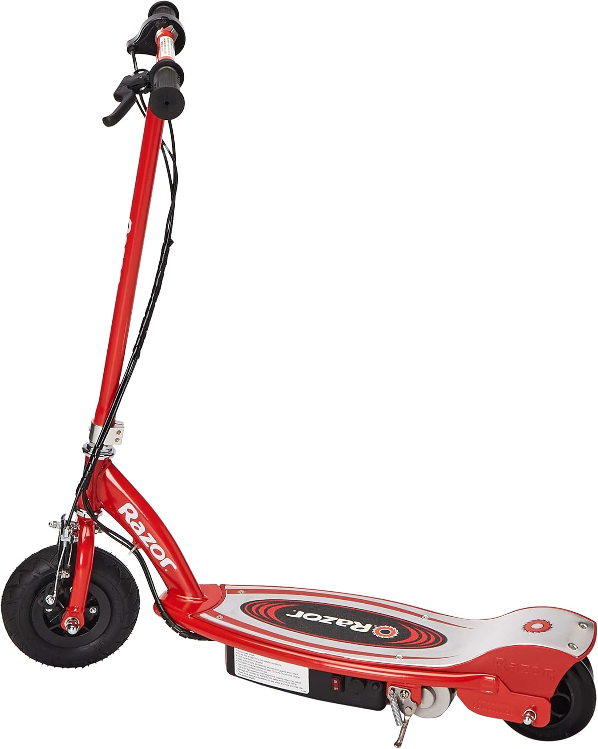 Razor E175 Kids Ride On 24V Motorized Battery Powered Electric Scooter Toy, Speeds up to 10 MPH with Brakes and Pneumatic Tires, Red