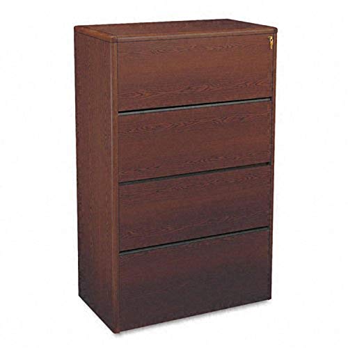 HON N 10700 Series Four Drawer Lateral File, 36w x 20d x 59 1/8h, Mahogany
