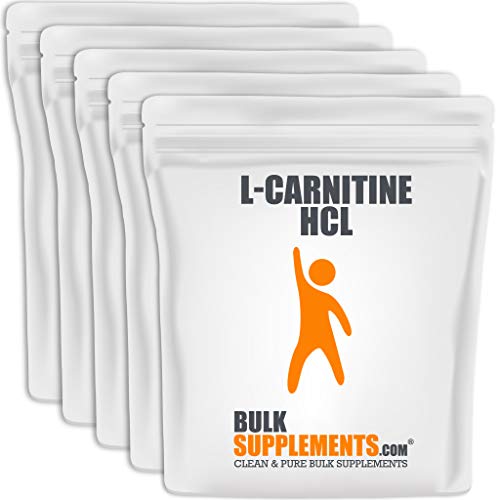 BulkSupplements.com L-Carnitine HCl Powder - Carnitine Supplement, Carnitine Powder, L-Carnitine 500mg - Unflavored & Gluten Free, 500mg per Serving, 500g (1.1 lbs) (Pack of 1)