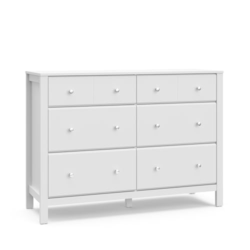 Storkcraft Carmel 3 Drawer Chest with Changing Topper (White) – GREENGUARD Gold Certified, Includes Removable Changing Table Topper, Chest of Drawers for Nursery & Kids Bedroom