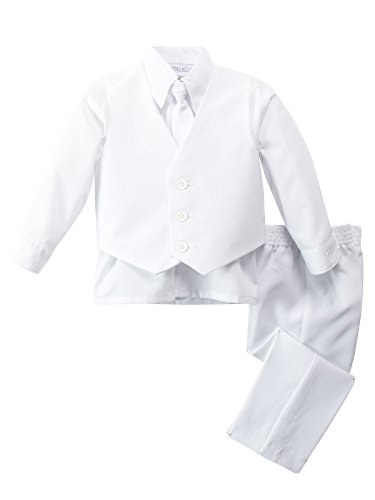 Spring Notion Baby Boys' Modern Fit White Suit Set