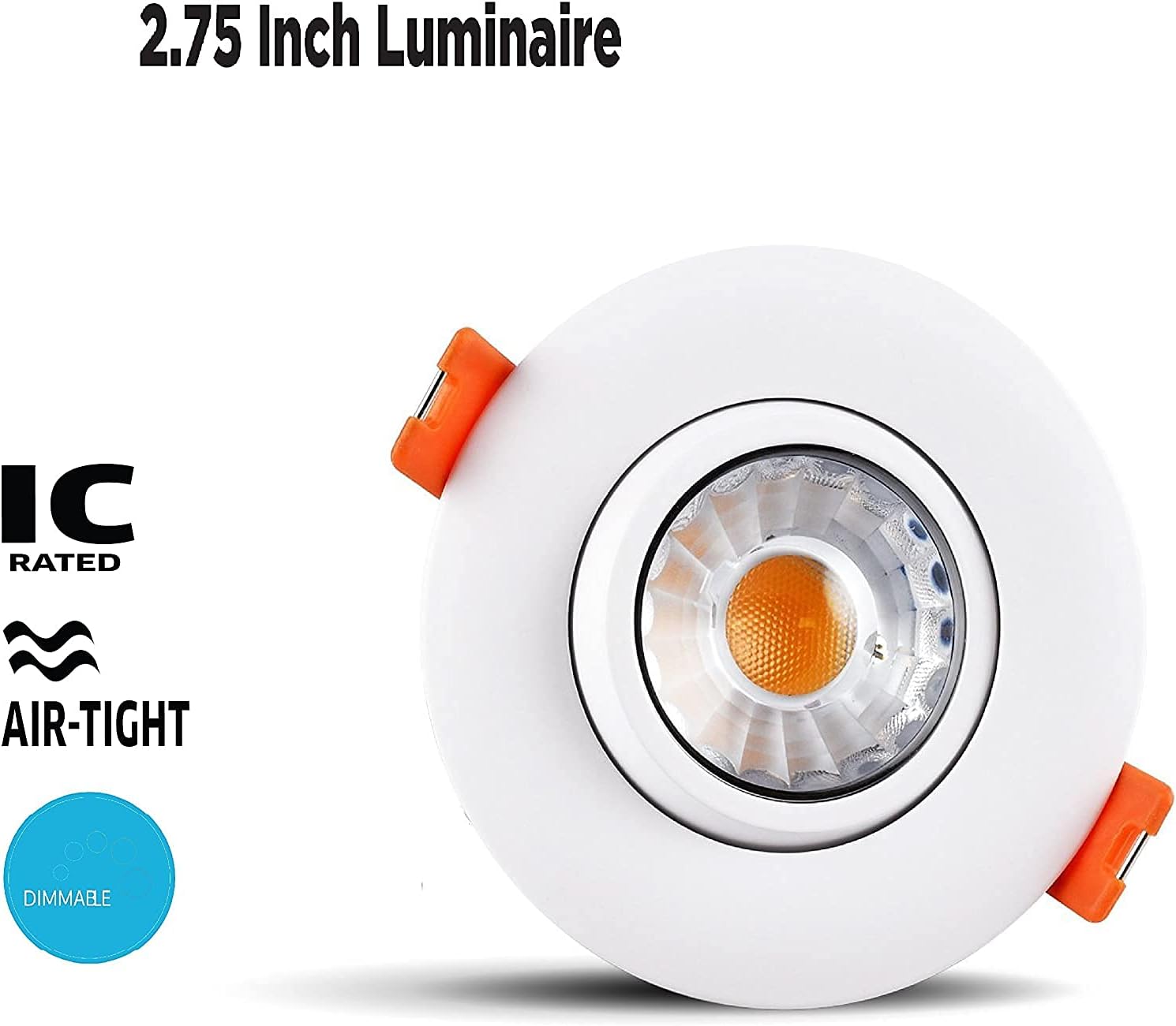 Goodlite G-19845 2.75 inch Led Round Gimbal Luminaire 8W 650 Lumens
