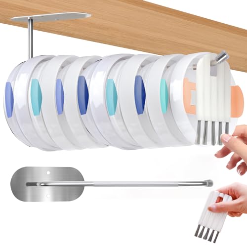 Tumbler Lid Organizer, Saving Space Efficient Storage lids,Suitable for Stanley|yeti lids,Under The Cabinet Mount, With Matching Cup Brush,Ultimate Organizer Lids and Cup Brush Solution（L）