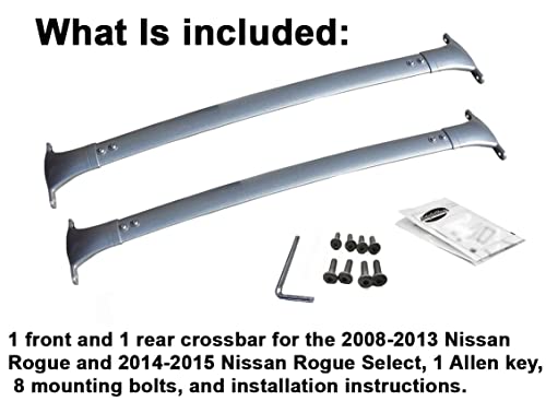 BRIGHTLINES Roof Rack Cross Bar Compatible with 2008-2013 Nissan Rogue