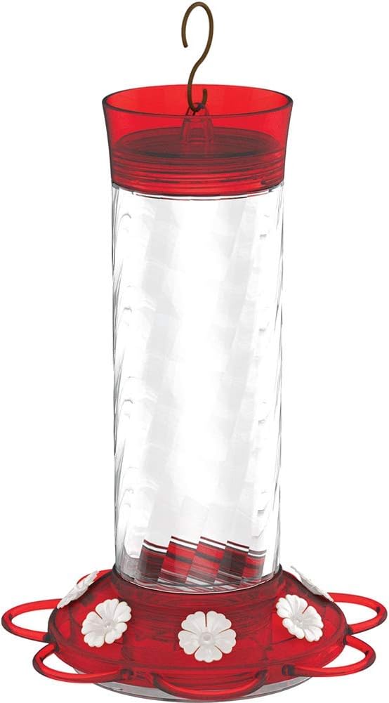 More Birds Diamond Glass Hummingbird Feeder with Seven Feeding Stations, 30 Fluid Ounce Capacity