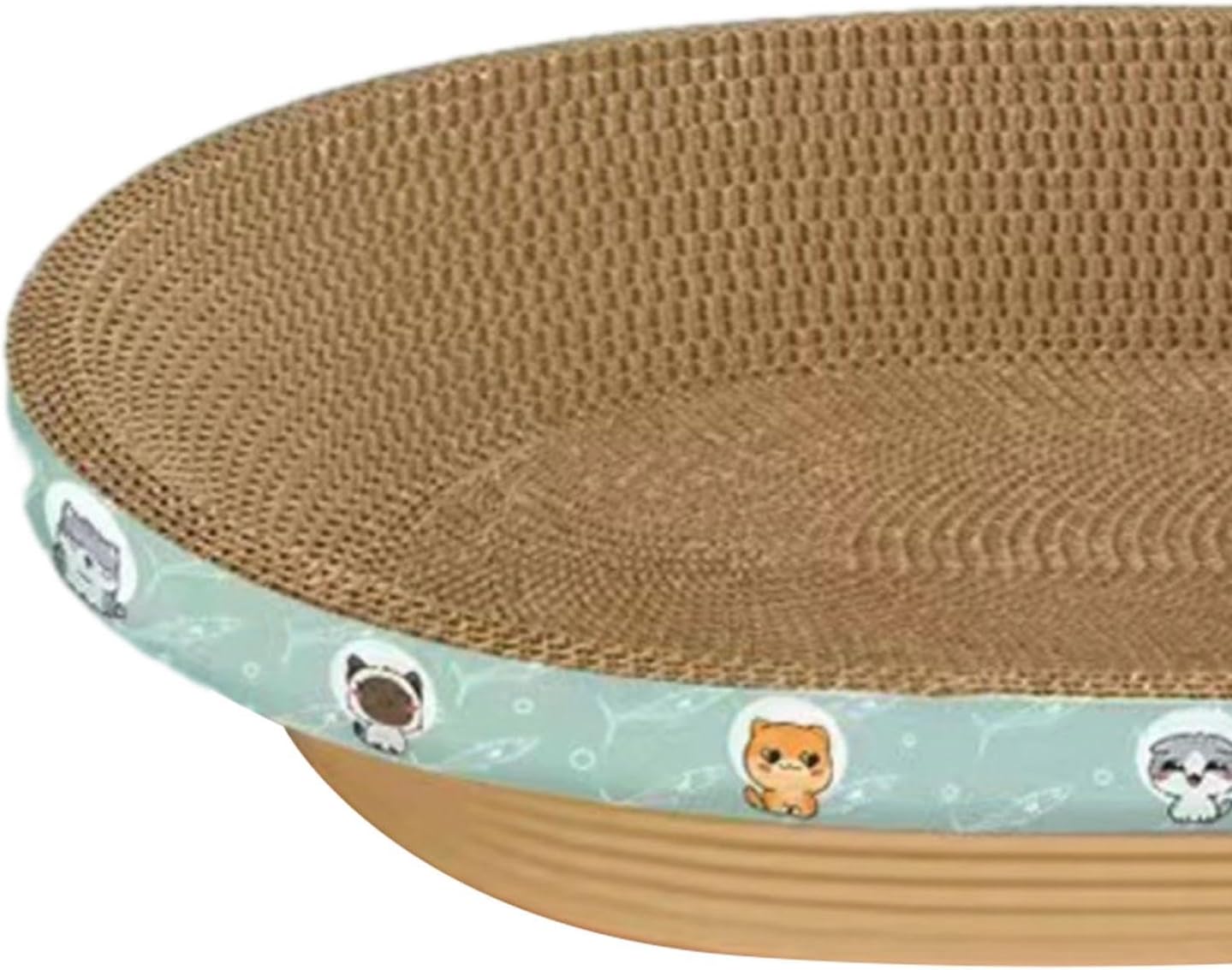 Cat Scratcher Cardboard Training Toy Furniture Protector Bowl Scratch Pad Nest Corrugated Scratching Board Rest Sleeping, cat Pattern