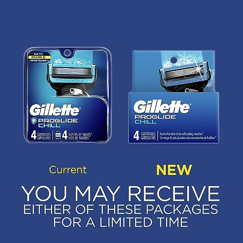 Gillette ProGlide Chill Razor Refills for Men, 8 Blade Refills
