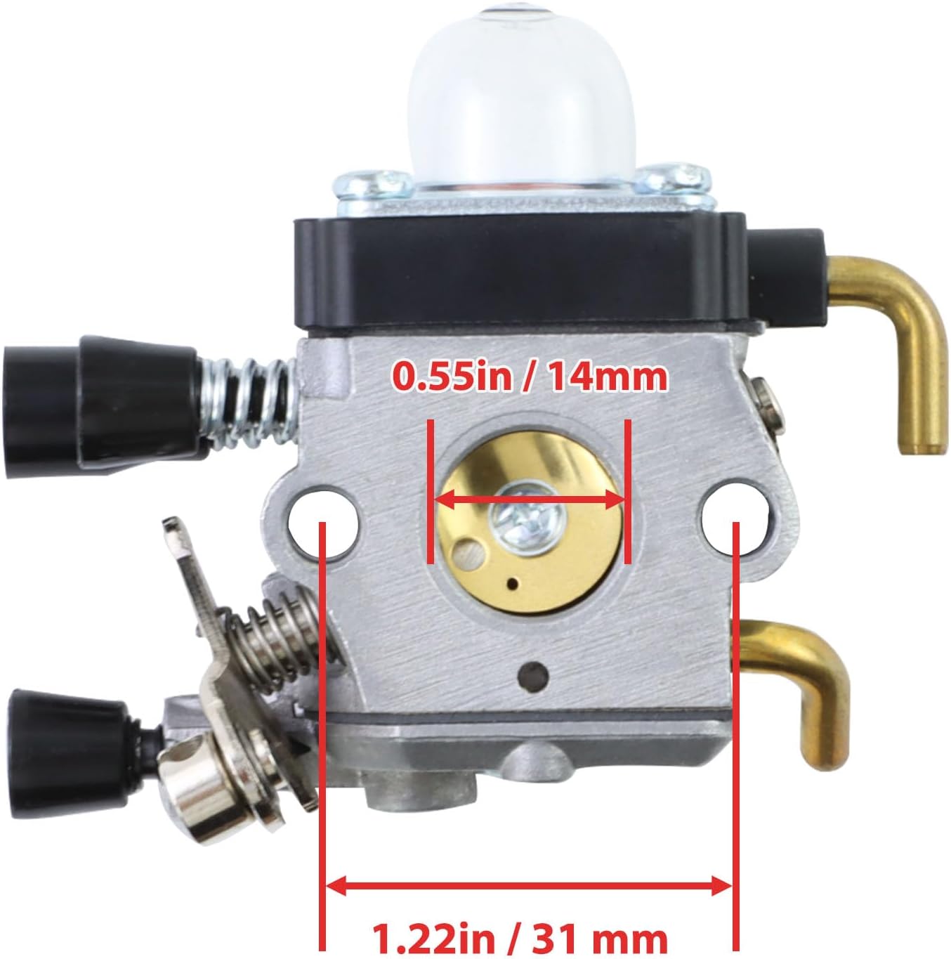 C1Q-S97 Carburetor Compatible with Stihl FS45 FS46 FS55 KM55 Carburetor FS75 FS80 FS85 HS75 HS80 HS85 KM85 String Trimmer Carb Kit C1Q-S186 C1Q-S71