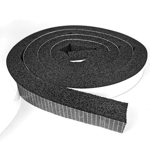 Weather Stripping Door Seal Strip, 1 in x 1 in, AC Insulation Tape, Strong Adhesive, High Reslilience, Weatherproof, Reduce Noise, Gap Filler, Foam Insulation Tape for Doors and Windows