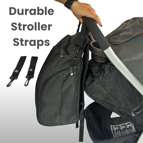 JOHAR Travel Diaper Backpack - Spacious, Waterproof with Changing Pad, Insulated Pockets, Anti-Theft Pocket - Black