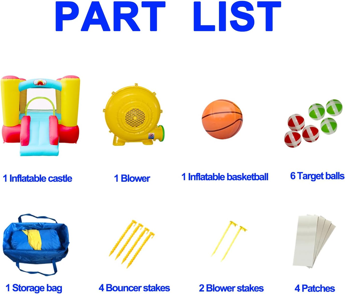 Inflatable Bounce House Slide, Kids Jumping Castle with Blower