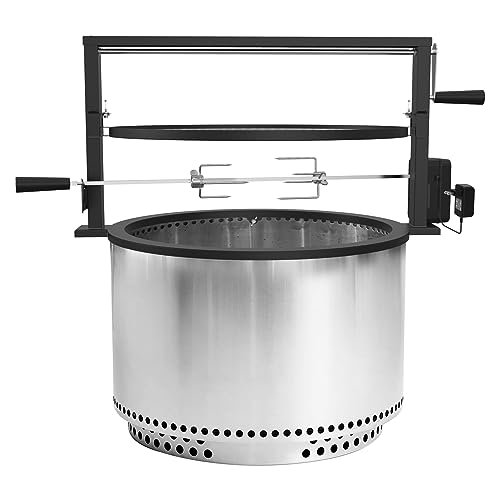 only fire Santa-Maria Style Rotisserie Rotating System for Solo Stove Bonfire 19.5