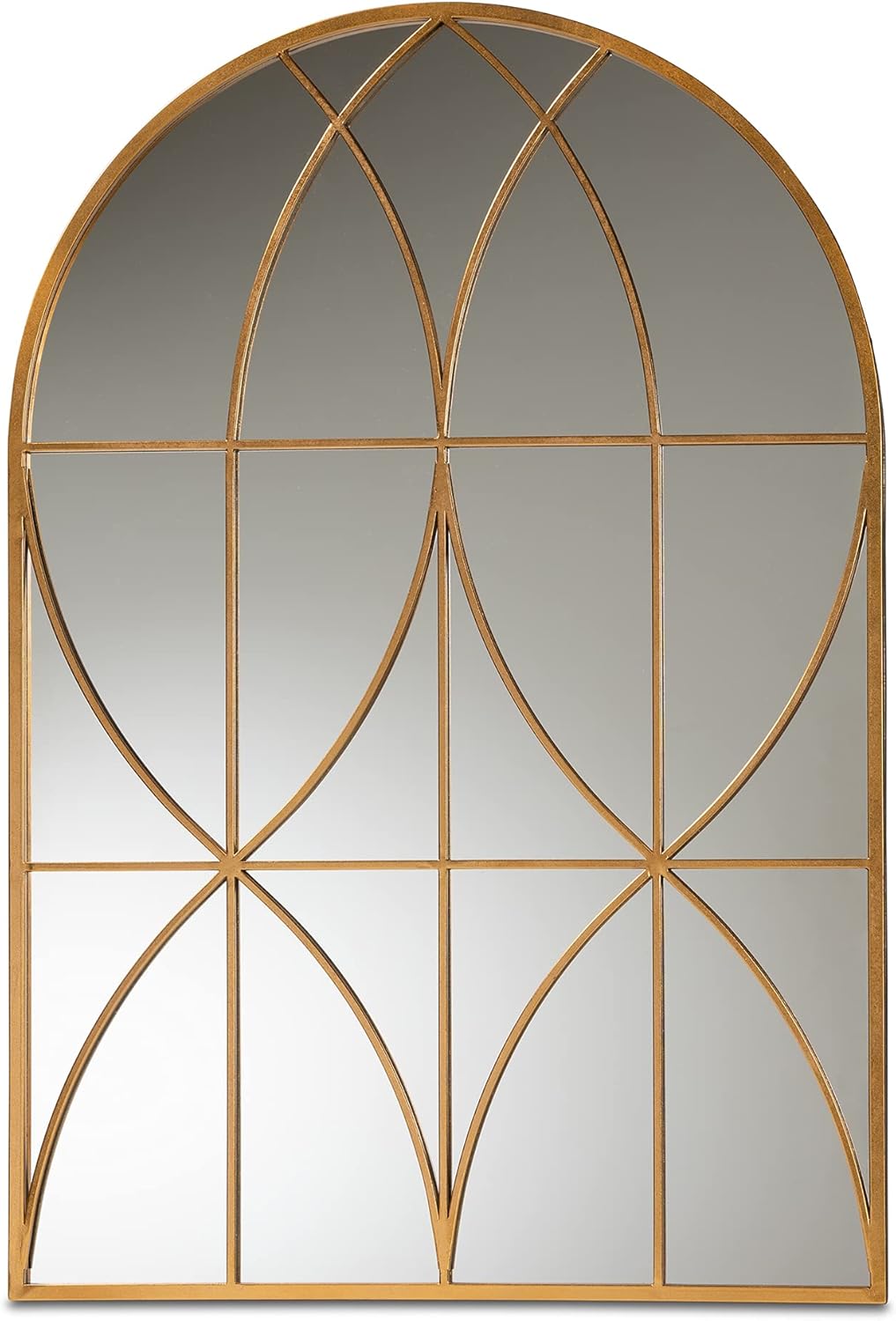 Baxton Studio Celerina Modern and Contemporary Gold Finished Metal Accent Wall Mirror