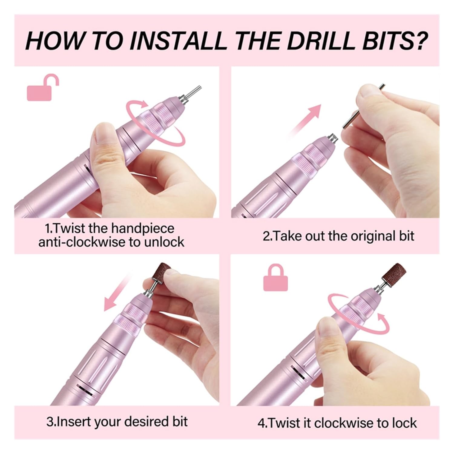 Nail Drill, 40000RPM Nail Drill Machine with HD Display Manicure Machine New Upgrade Electric Nail File with Cutter Nail Art Salon Tools Professional Nail Tools