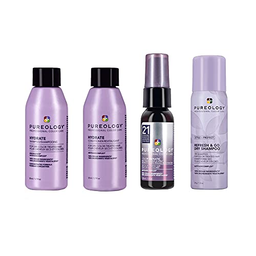 Pureology Travel Size, on the go Bundle for Color Treated Hair | Sulfate-Free | Vegan