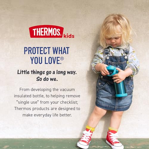 THERMOS FUNTAINER 10 Ounce Stainless Steel Vacuum Insulated Kids Food Jar with Spoon, Sketchbook