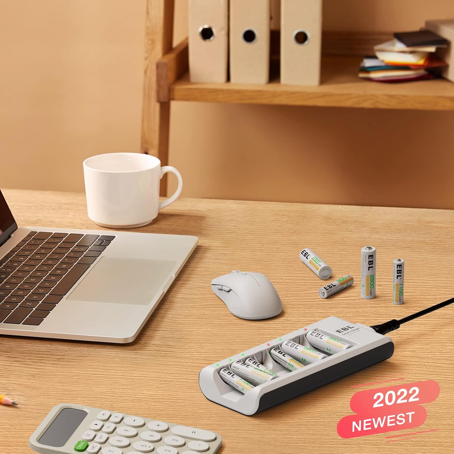 EBL AA Rechargeable Batteries 2800mAh Ni-MH (8 Pack) and 808 Rechargeable AA AAA Battery Charger