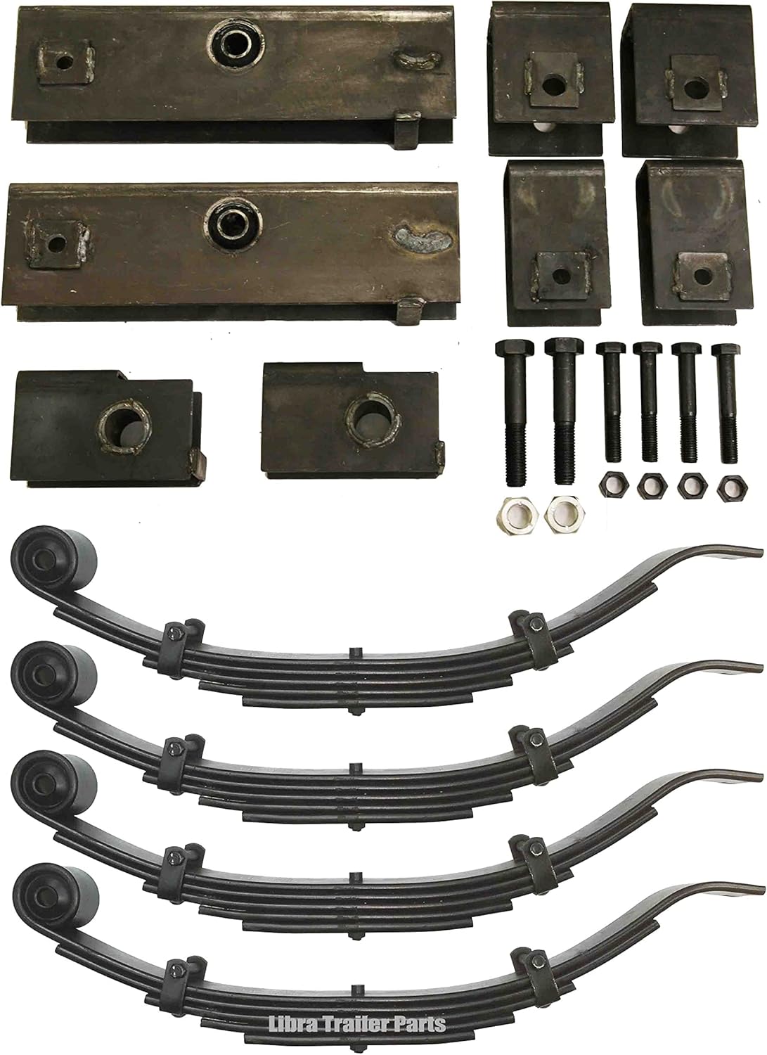 LIBRA 10000# 10K Tandem Trailer Axle Suspension Kit 5000# Leaf Spring/Hanger Kit