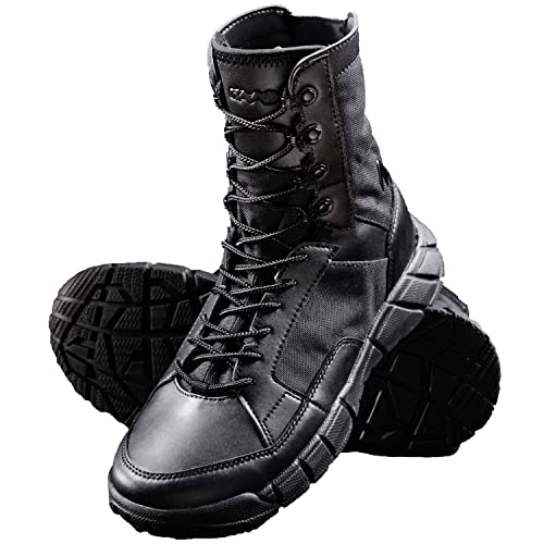 Men's 8 inch Tactical Boots Outdoor Casual Lightweight Coyote Military Boots for Hiking Work Combat