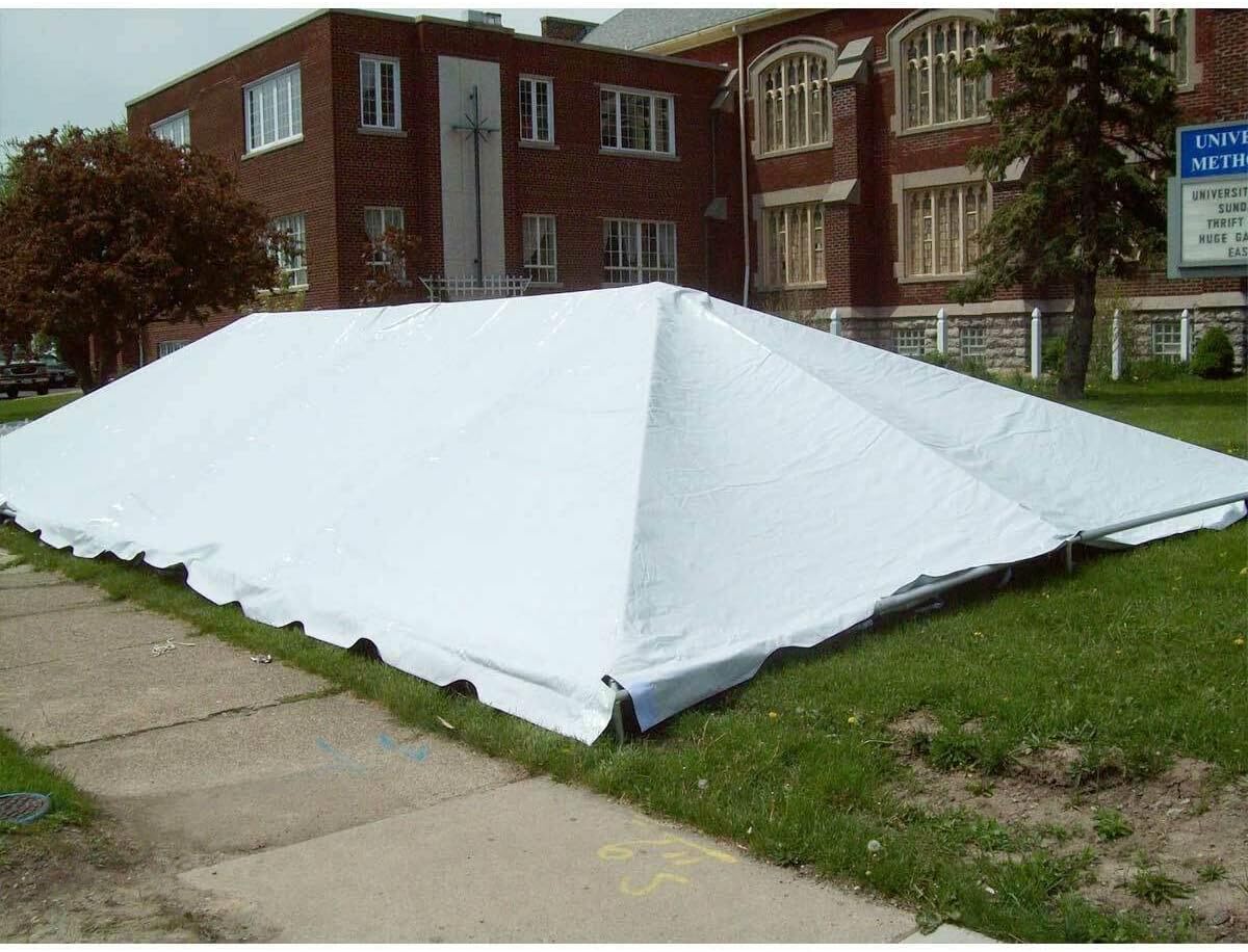 TentandTable 20-Foot x 40-Foot Tent Top | for West Coast Frames | 16oz Block-Out Premium Vinyl | White | Indoor/Outdoor | for Parties, Weddings, and Events | Commercial and Residential Use