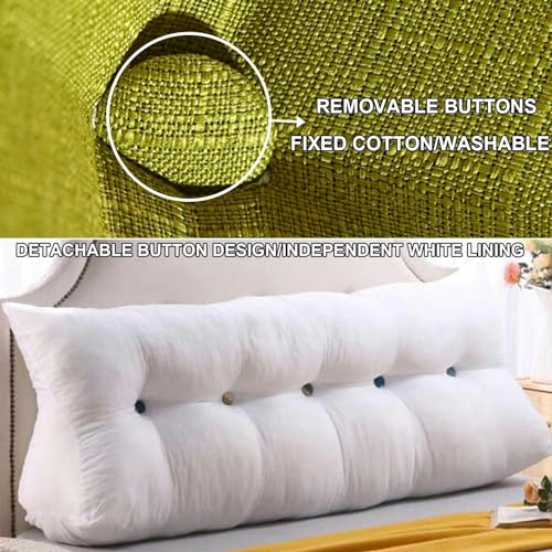 Triangular Headboard Pillows Adult Wedge Backrest,for Sitting Up in Bed Reading Pillow Large Bolster Day Bed Dorm Pillows with Removable Linen Cover
