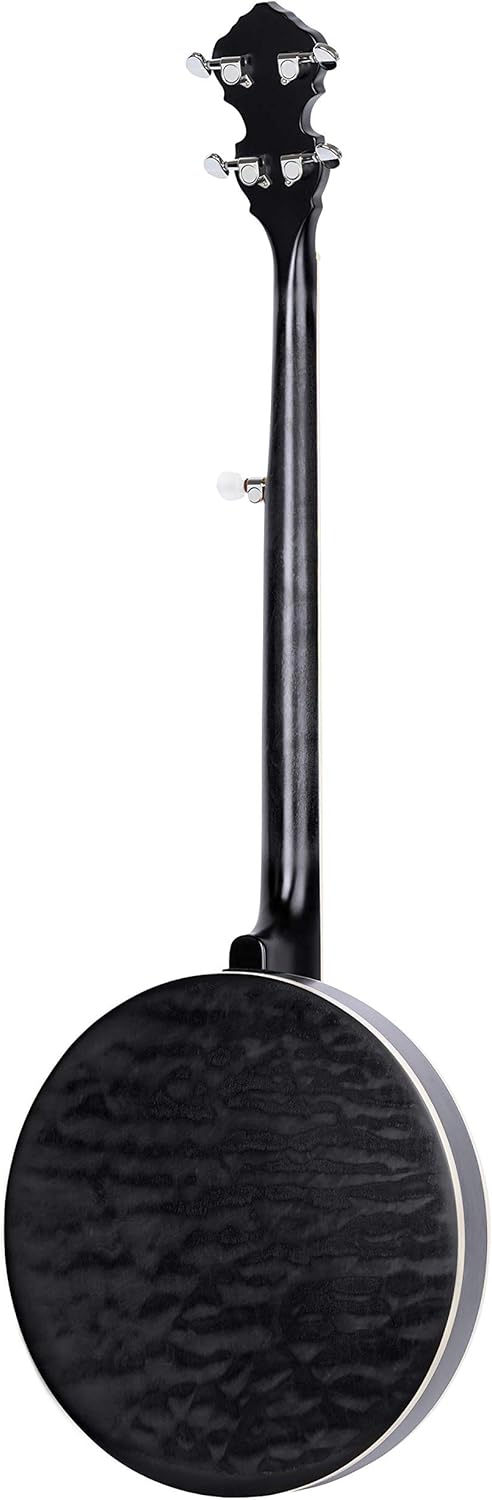 Ortega Guitars Facon Falcon Series Left-Handed 5-String Quilted Maple Resonator Acoustic-Electric Banjo w/Bag, (OBJE400TCO-L)