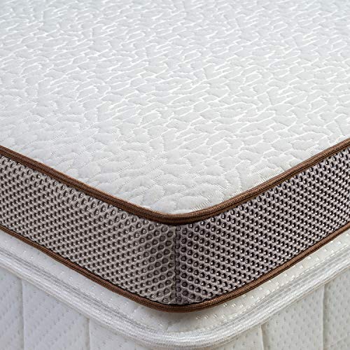 BedStory 4 Inch Memory Foam Mattress Topper Queen - Gel Infused Bed Toppers with Removable Cover & High Density Memory Foam - Medium Firm, CertiPUR-US Certified