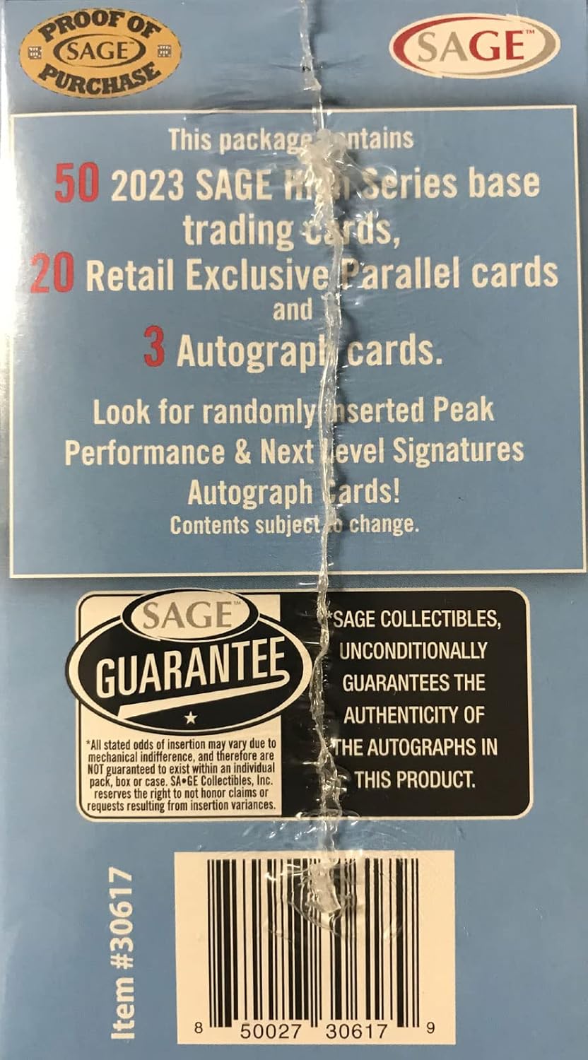 2023 Sage NFL Football Draft Picks HIGH Series Blaster Box with 3 GUARANTEED AUTOGRAPHS