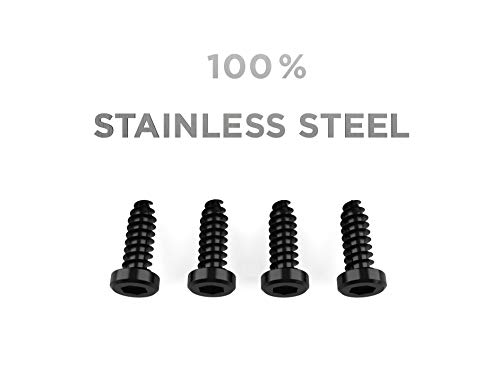 License Plate Screws 1/4-3/4, Self-tapping, Stainless Steel (Black)