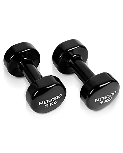 MENCIRO Dumbbells Set of 2 for Home Gym, 1KG - 5KG Hand Weight Set for Exercise and Fitness