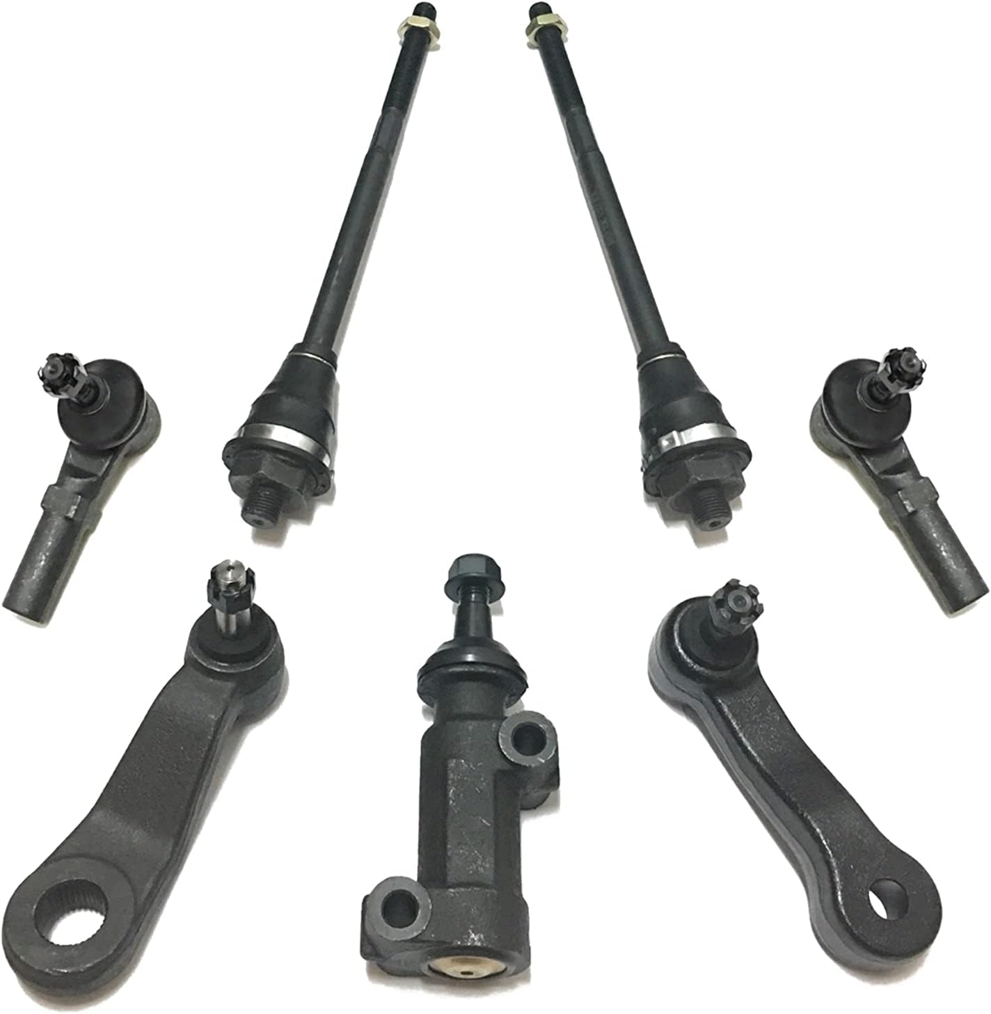 15 Pc Upper Control Arm, Lower Ball Joints, Tie Rods, Idler Pitman Arms, Front and Rear Sway Bar Links Suspension Kit