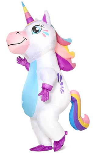 Inflatable Unicorn Costume for Adult - Funny Halloween Inflatable Costumes for Men Women, Blow Up Costume for Halloween Party Cosplay