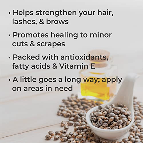 Plant Therapy Castor Oil USDA Organic Cold Pressed 100% Pure Hexane Free 16 oz Conditioning & Healing, For Dry Skin, Hair Growth - Skin, Hair Care, Eyelashes