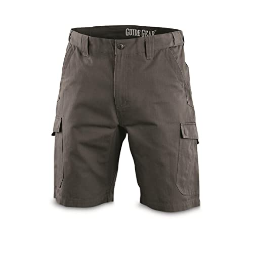Guide Gear Mens Cargo Shorts Heavy Duty Cotton Ripstop - for Casual, Hiking, Summer