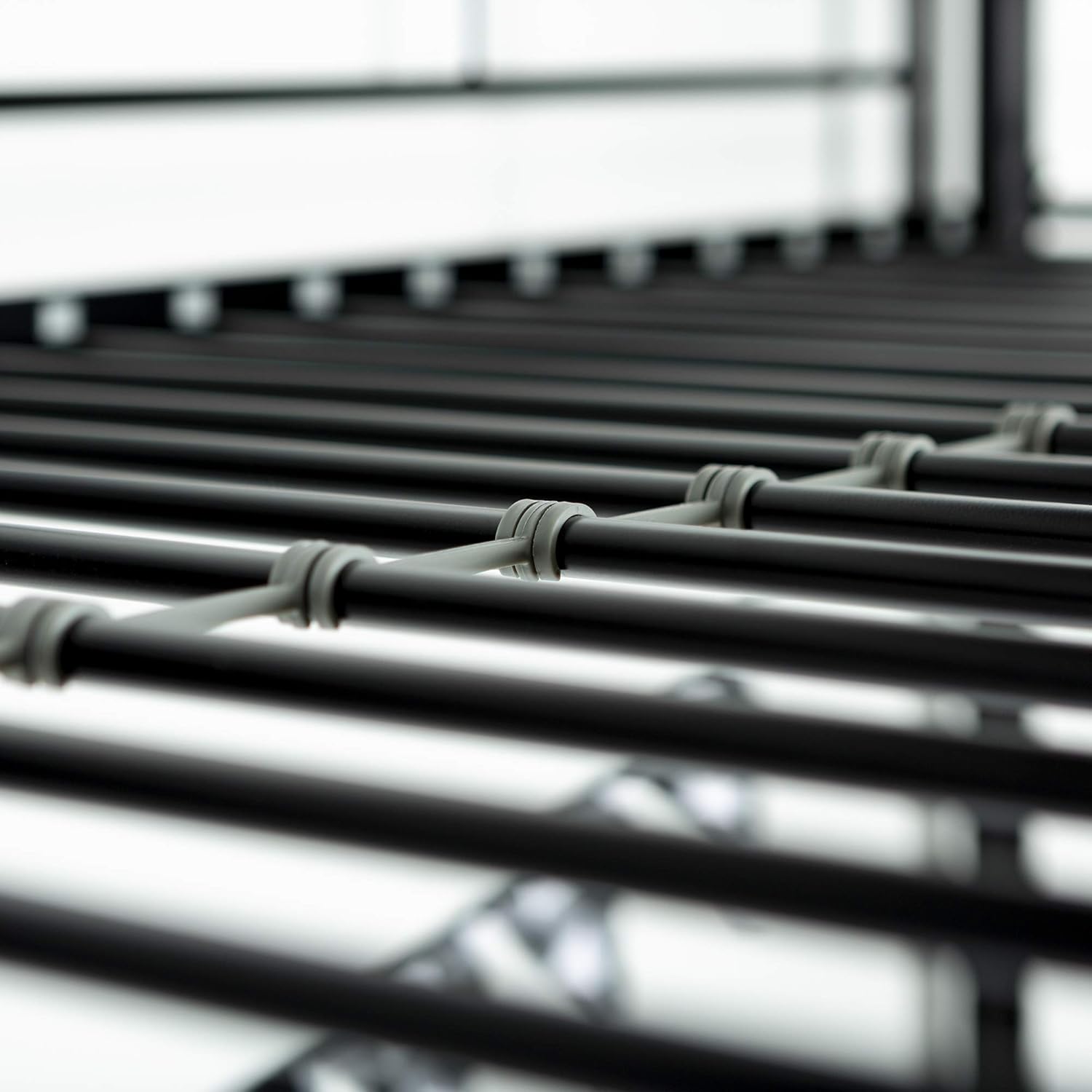 Sunrise Metal Twin-Over-Twin Bunk Bed in Black