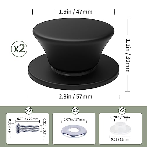 Universal Lid for Pots, Pans and Skillets Vented Tempered Glass with Heat Resistant Silicone Rim, Fits 6 inch, 7 inch, 8 inch Cookware, Replacement Lid, Black