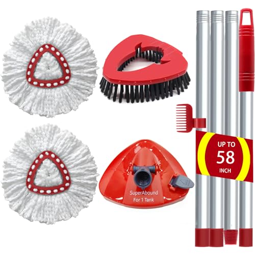 2 Spin Mop Replace Head for EasyWring 1 Tank, 30”-58