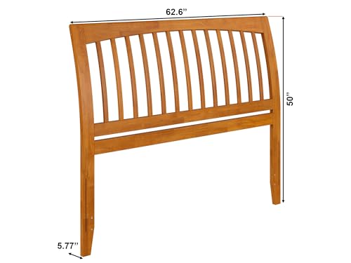 AFI, Orleans Twin Sleigh Solid Wood Slat Headboard, Walnut
