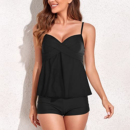 Tankini Swimsuits for Women, 2 Piece Plus Size Loose Bathing Suit Flowy Comfort Stylish Swimwear
