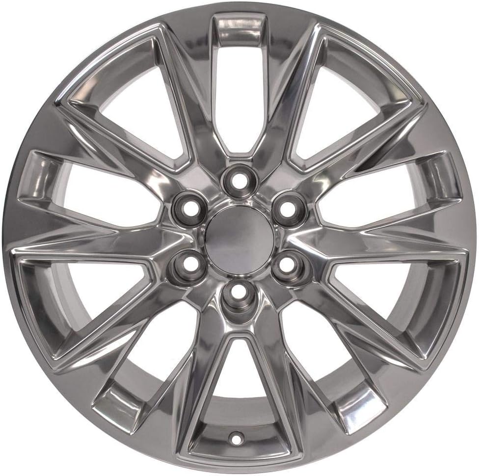 OE Wheels LLC 20 inch Rim Fits 6x139.7 Silverado Suburban Tahoe Sierra Yukon Escalade CV26 20x9 Polished Wheels Hollander: 5920