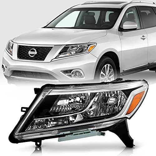 ACANII - For 2013 2014 2015 2016 Nissan Pathfinder Factory Style Chrome Headlight Headlamp Replacement Passenger Side
