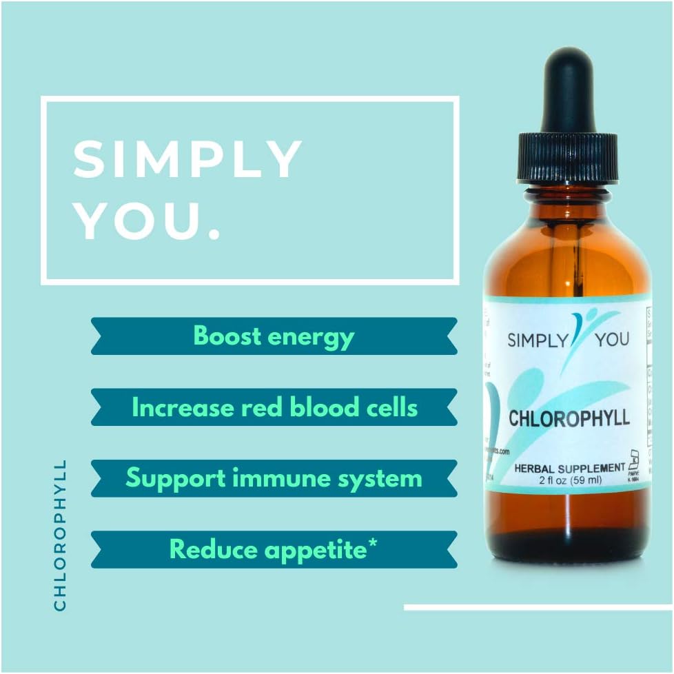 Chlorophyll Organic Liquid Drops – Energy Boost | Immune System Support | Internal Deodorant | Altitude Sickness. Premium Quality – 100% Natural, Potent, Minty Taste, 2X Absorption.