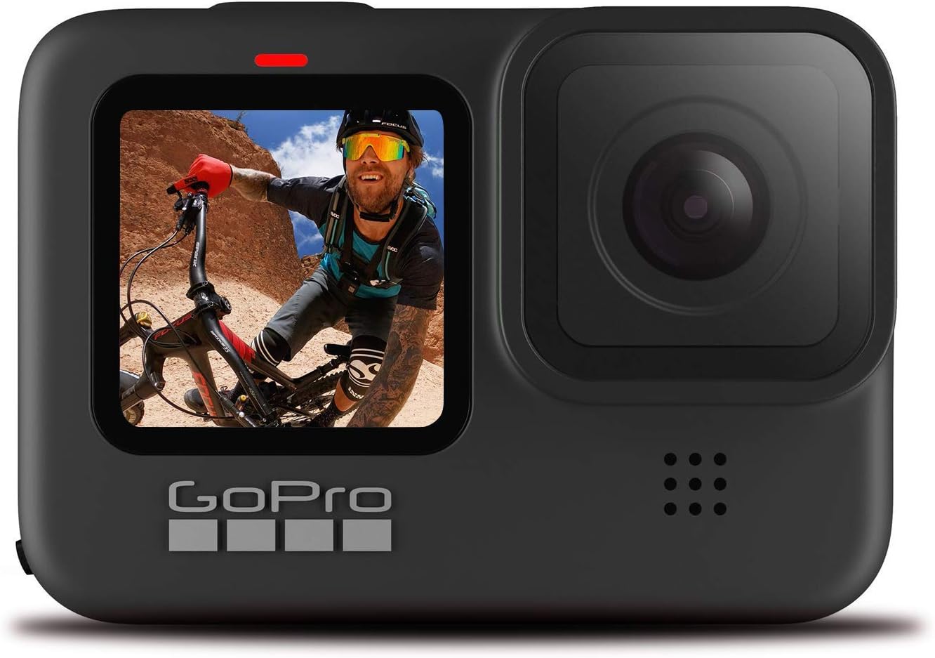 GoPro HERO9 Action Camera - Special Bundle + Floating Hand Grip + Magnetic Swivel Clip + Sandisk 32GB & 16GB SD Cards + 2 Batteries + Case and More. 5K HD Video, 20MP Photos, 1080p Live Streaming