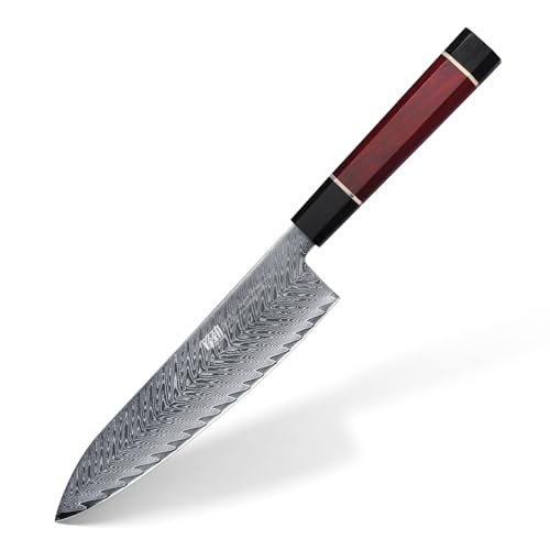 FINDKING 8 Inch Japanese Chef's Knife, Premium Damascus Steel Construction Kitchen Knife, Multifunctional Gyuto Knife, Exceptional Cutting Performance (Samurai Series)