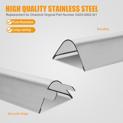 Grill Replacement Part for Charbroil Performance 5 Burner 463450022 463451022 Gas Grill Amplifire 5 Burner 463466522 Accessories,Grill Burner G327-2100-W1, Heat Tent G325-0002-W1,Set of 5