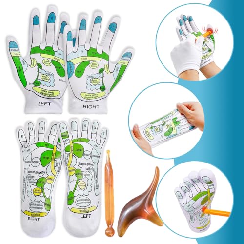 Reflexology Socks with Tools，Reflexology Socks，Acupressure Socks (1pair - Glove)