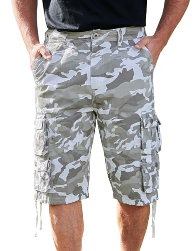 Mens Cargo Shorts Long Capri Below The Knee Shorts 3/4 Relaxed Fit Long Shorts with Pockets