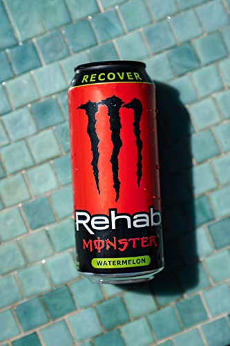 Monster Energy Monster Rehab Strawberry Lemonade + Energy, 15.5 Ounce (Pack of 24)