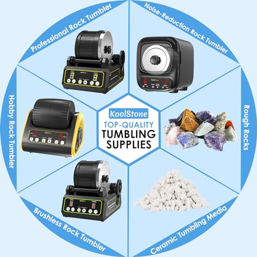 Rock Tumbler Grit Kit [6 Pounds], Polish Up to [40 lbs.] of Rocks, 4 Steps Polish Refill Media Kit, Compatible with Any Tumbler